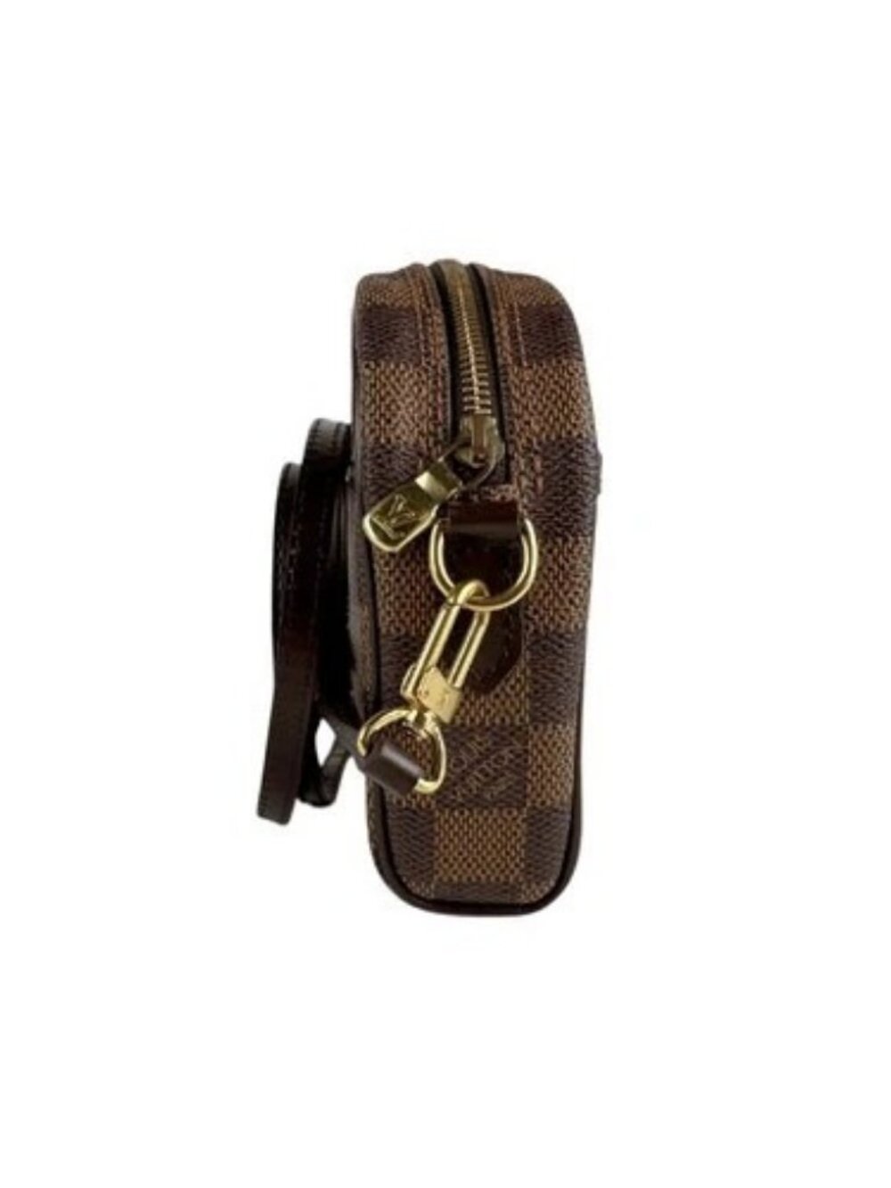 Auth LOUIS VUITTON Damier Ebene Ipanema Pochette Shoulder Bag Brown N51296 z7333 - Picture 2 of 12